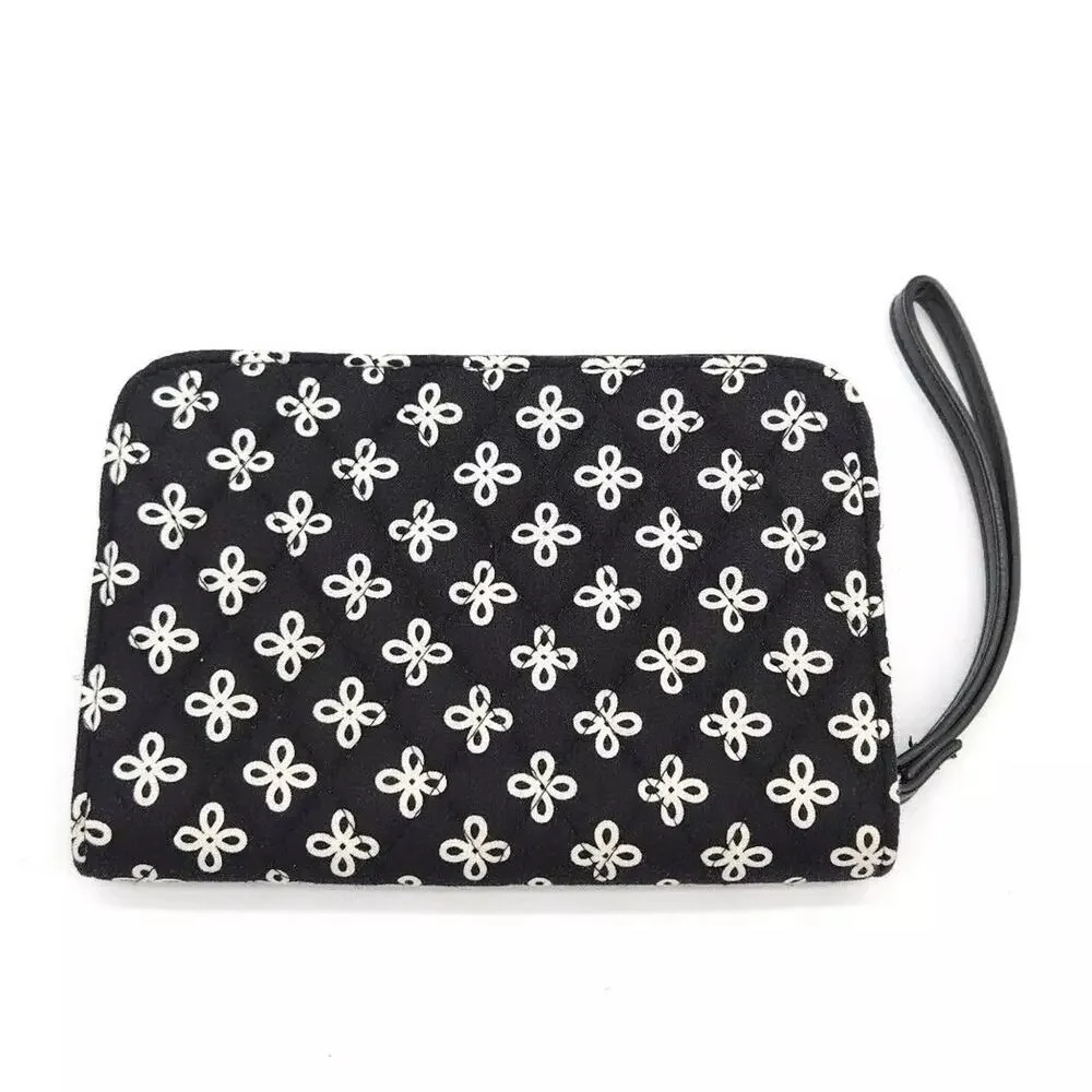 Vera Bradley‎ Zip Around Accordion Phone Wallet Wristlet Concerto Black White - Picture 2 of 3